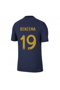 Fotbalové Dres Francie Karim Benzema #19 Domácí Oblečení MS 2022 Krátký Rukáv